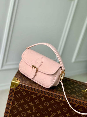 LV M83566 Louis Vuitton Nano Diane Bag Monogram Empreinte leather Opale Pink - Default Title - View 2