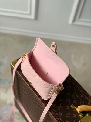 LV M83566 Louis Vuitton Nano Diane Bag Monogram Empreinte leather Opale Pink - Default Title - View 9