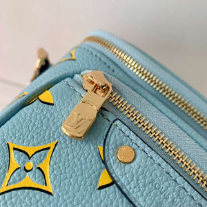 LV M83694 Louis Vuitton Mini Bumbag Monogram Empreinte Blue with Yellow - Default Title - View 6