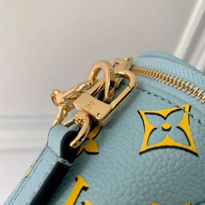 LV M83694 Louis Vuitton Mini Bumbag Monogram Empreinte Blue with Yellow - Default Title - View 7