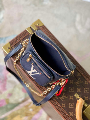 LV M85636 Louis Vuitton Mini Bumbag Navy Blue / Cream - Default Title - View 9