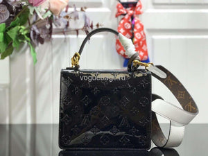 LV M90375 Louis Vuitton Spring Street Monogram Vernis Bag M90514 Black - Voguebags