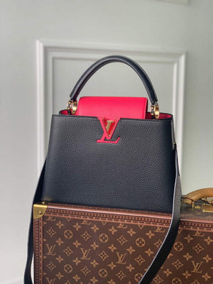 LV M94755 Louis Vuitton Capucines BB Handbag Black Rose Berlingot - Default Title - View 1