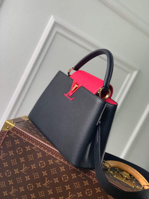 LV M94755 Louis Vuitton Capucines BB Handbag Black Rose Berlingot - Default Title - View 3