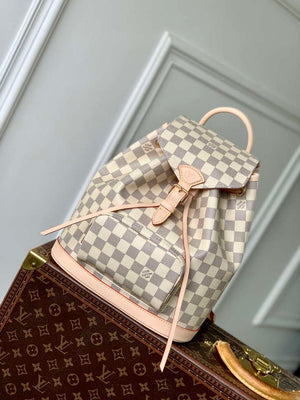 LV N00120 Louis Vuitton Montsouris PM Backpack Damier Azur - Default Title - View 1