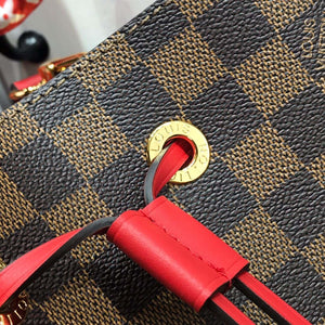 LV N40198 Louis Vuitton N¨¦ONO¨¦ MM Bag Damier Ebene Red - Default Title - View 8
