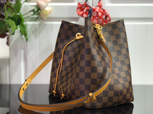 LV N40213 Louis Vuitton N¨¦ONO¨¦ MM Bag Damier Ebene Safran Yellow - Default Title - View 2