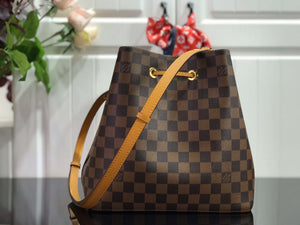 LV N40213 Louis Vuitton N¨¦ONO¨¦ MM Bag Damier Ebene Safran Yellow - Default Title - View 3