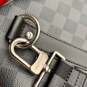 LV N40443 Louis Vuitton Keepall Bandouliere 50 Bag Black Graphite - Default Title - View 8