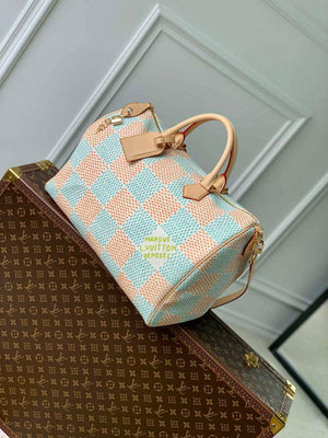LV N40689 Louis Vuitton Speedy 40 Bandouliere Bag White - Default Title - View 1