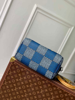 LV N40691 Louis Vuitton Speedy 25 Bandouliere Bag Blue - Default Title - View 4