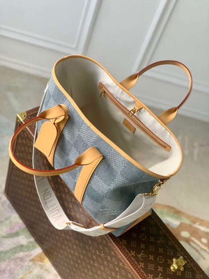 LV N40702 Louis Vuitton Weekend Tote Bag Blue - Default Title - View 9