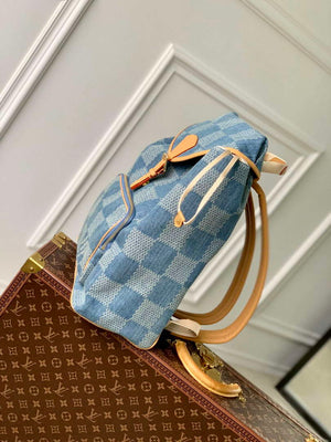 LV N40708 Louis Vuitton Montsouris Backpack Blue - Default Title - View 2