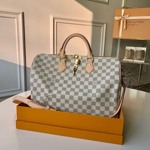 LV N41372 Louis Vuitton Speedy 35 Damier Azur N41366 - Default Title - View 1