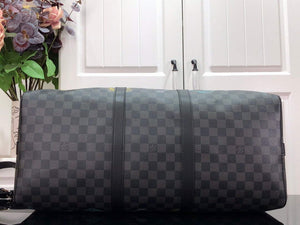 LV N45281 Louis Vuitton Keepall 50B Travel Bag Black - Default Title - View 6