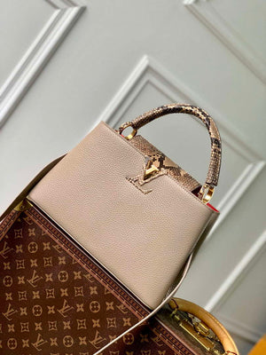 LV N80741 Louis Vuitton Capucines MM Handbag Light coffee - Default Title - View 1