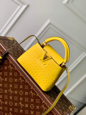 LV N81196 Louis Vuitton Capucines Mini Handbag Yellow - Default Title - View 1