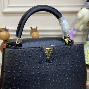 LV N81279 Louis Vuitton Capucines MM Handbag Black - Default Title - View 5