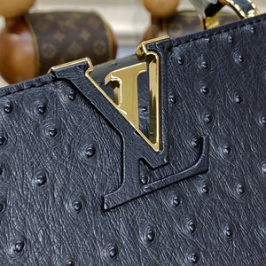LV N81279 Louis Vuitton Capucines MM Handbag Black - Default Title - View 6