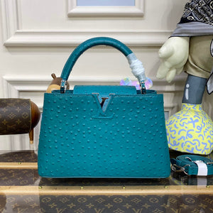 LV N81279 Louis Vuitton Capucines MM Handbag Lake blue - Default Title - View 1
