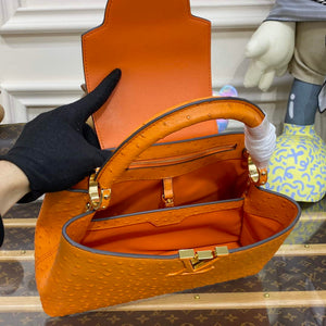LV N81279 Louis Vuitton Capucines MM Handbag Orange - Default Title - View 9