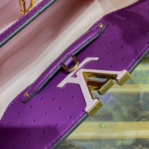 LV N81279 Louis Vuitton Capucines MM Handbag Purple - Default Title - View 7