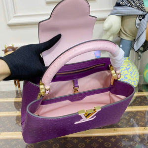 LV N81279 Louis Vuitton Capucines MM Handbag Purple - Default Title - View 9