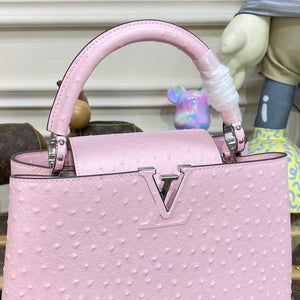 LV N81279 Louis Vuitton Capucines MM Handbag Rose Calypso - Default Title - View 5