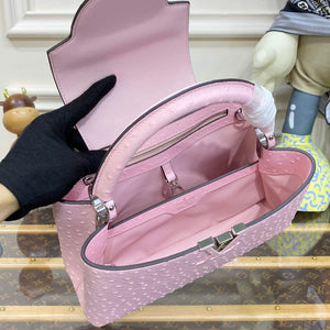 LV N81279 Louis Vuitton Capucines MM Handbag Rose Calypso - Default Title - View 9