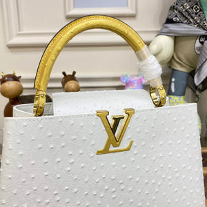 LV N81279 Louis Vuitton Capucines MM Handbag White - Default Title - View 5