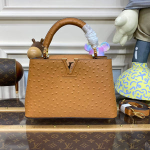LV N81523 Louis Vuitton Capucines BB Handbag Brown - Default Title - View 1
