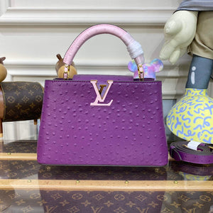 LV N81523 Louis Vuitton Capucines BB Handbag Purple - Default Title - View 1