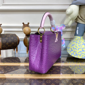 LV N81523 Louis Vuitton Capucines BB Handbag Purple - Default Title - View 3