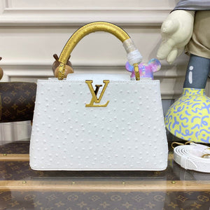LV N81523 Louis Vuitton Capucines BB Handbag White - Default Title - View 1