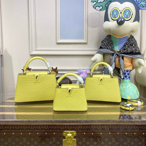 LV N81523 Louis Vuitton Capucines Mini Handbag lemon yellow - Default Title - View 2