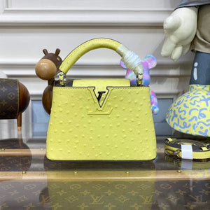 LV N81523 Louis Vuitton Capucines Mini Handbag lemon yellow - Default Title - View 1
