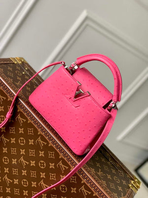 LV N81523 Louis Vuitton Capucines Mini Handbag Plum - Default Title - View 1