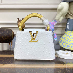 LV N81523 Louis Vuitton Capucines Mini Handbag White - Default Title - View 1
