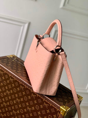 LV N81523 Louis Vuitton Capucines MM Handbag Pink - Default Title - View 3