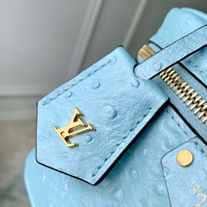 LV N85806 Louis Vuitton Vanity Chain Pouch Ostrich leather Bag Blue Glaze - Default Title - View 5