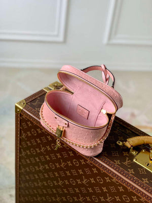 LV N85820 Louis Vuitton Vanity Chain Pouch Ostrich leather Bag Pink Glaze - Default Title - View 9