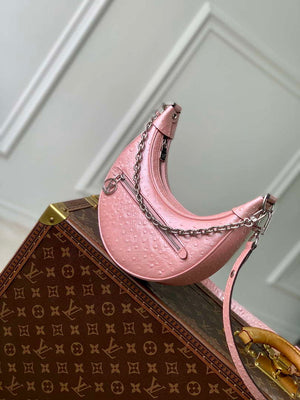 LV N85900 Louis Vuitton Loop Pm Ostrich leather Bag Pink Glaze - Default Title - View 2
