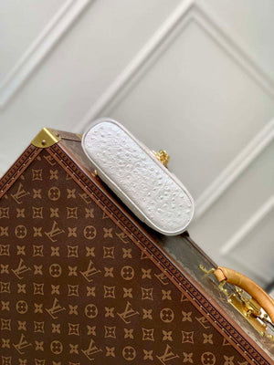 LV N85911 Louis Vuitton Vanity Chain Pouch Ostrich leather Bag White Pearl - Default Title - View 4