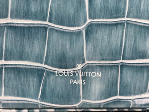 LV M90219 Louis Vuitton Petite Boite Chapeau Crocodilien Brillant N95555 Bag Blue - luxibagsmall