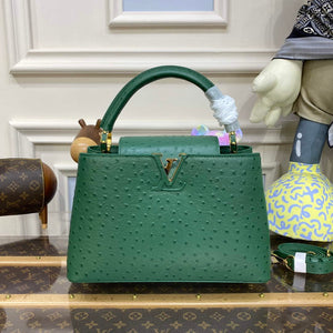 LV N93075 Louis Vuitton Capucines MM Handbag Mint Green - Default Title - View 1