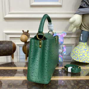 LV N93075 Louis Vuitton Capucines MM Handbag Mint Green - Default Title - View 3