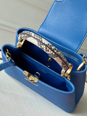 LV N98388 Louis Vuitton Capucines BB Handbag Blue - Default Title - View 8