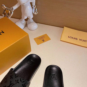 LV Sandals Designer Louis Vuitton Slippers 81118 Black - luxibagsmall