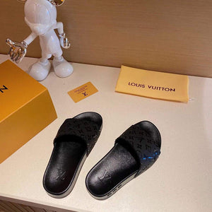 LV Sandals Designer Louis Vuitton Slippers 81118 Black - luxibagsmall