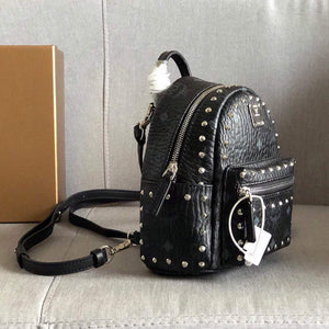 MCM MMK6SVE92CO001 21cm Stark Bebe Boo Backpack in Visetos Black - Default Title - View 2